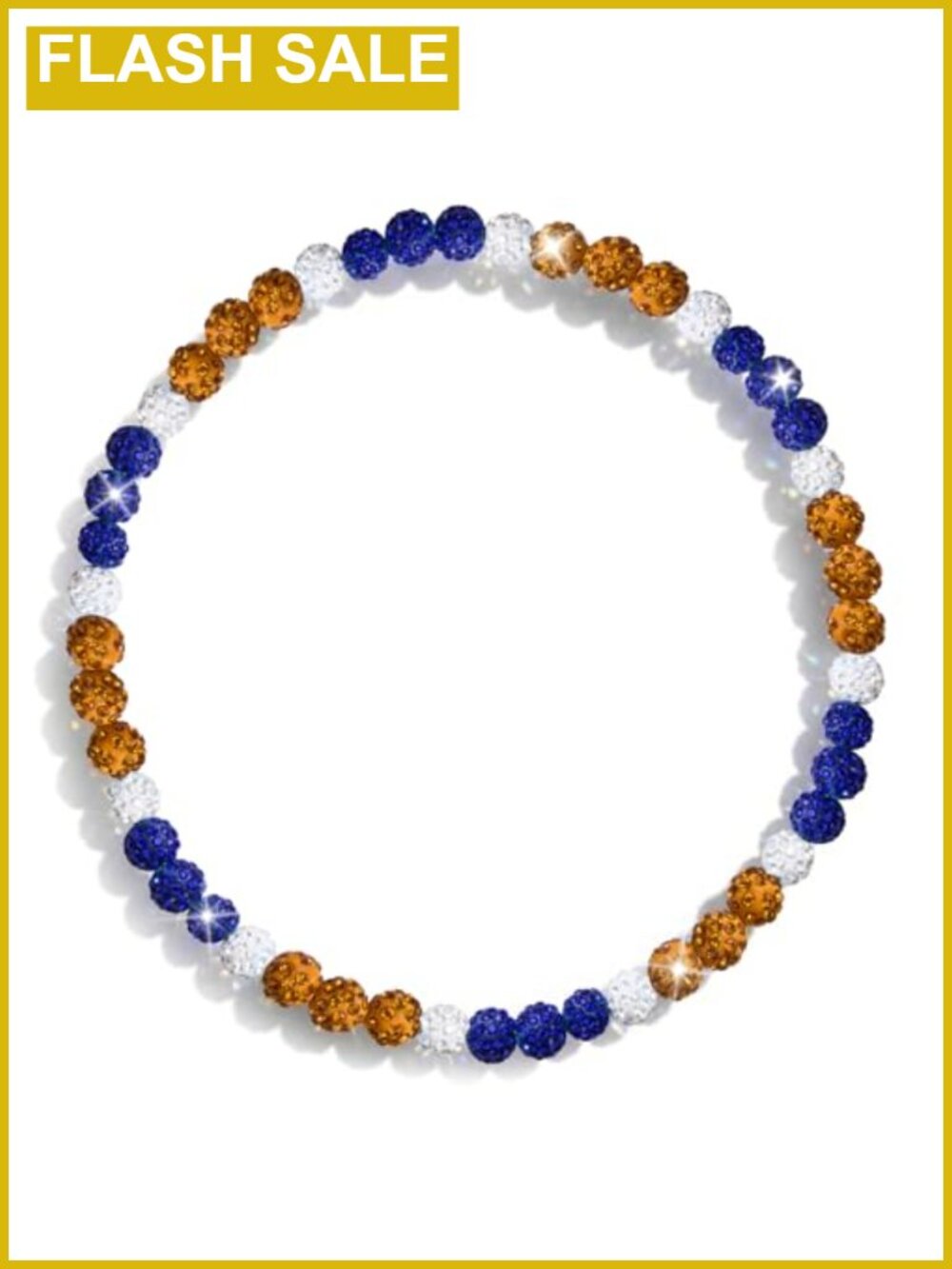 18in Stretch Elastic Baseball Necklace Beaded Sports Drip Design